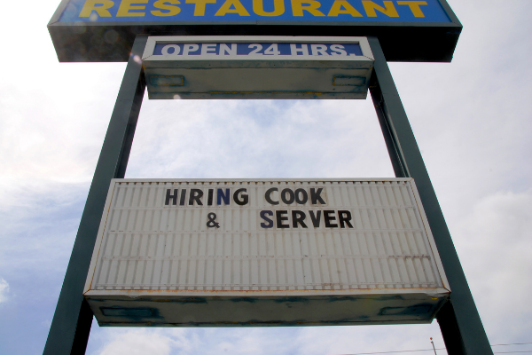 Image showing restaurant is hiring cook and server to illustrate current restaurant recruiting, staffing and turnover trends
